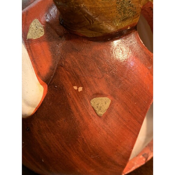 Candle Holder Round Ball Roly Poly Angel Delton Products Hand Painted Cut Out - Picture 5 of 11